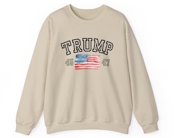 Sudadera con capucha de Trump, 47.º presidente / Bandera estadounidense, Sudadera con capucha de política