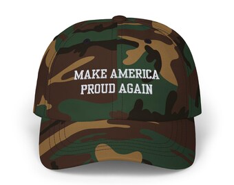 Gorra de papá patriótica bordada, gorra de béisbol de camuflaje de EE. UU., regalo del orgullo americano