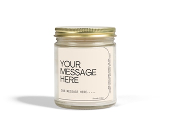 Custom Message Candle: Personalized Coconut Apricot Wax Gift