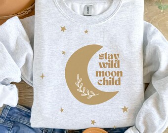 Stay Wild Moon Child Shirt, Celestial Boho Tee