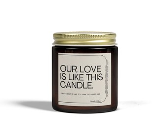 Funny Scented Candle Gift: Coconut Apricot Wax, Gold Lid