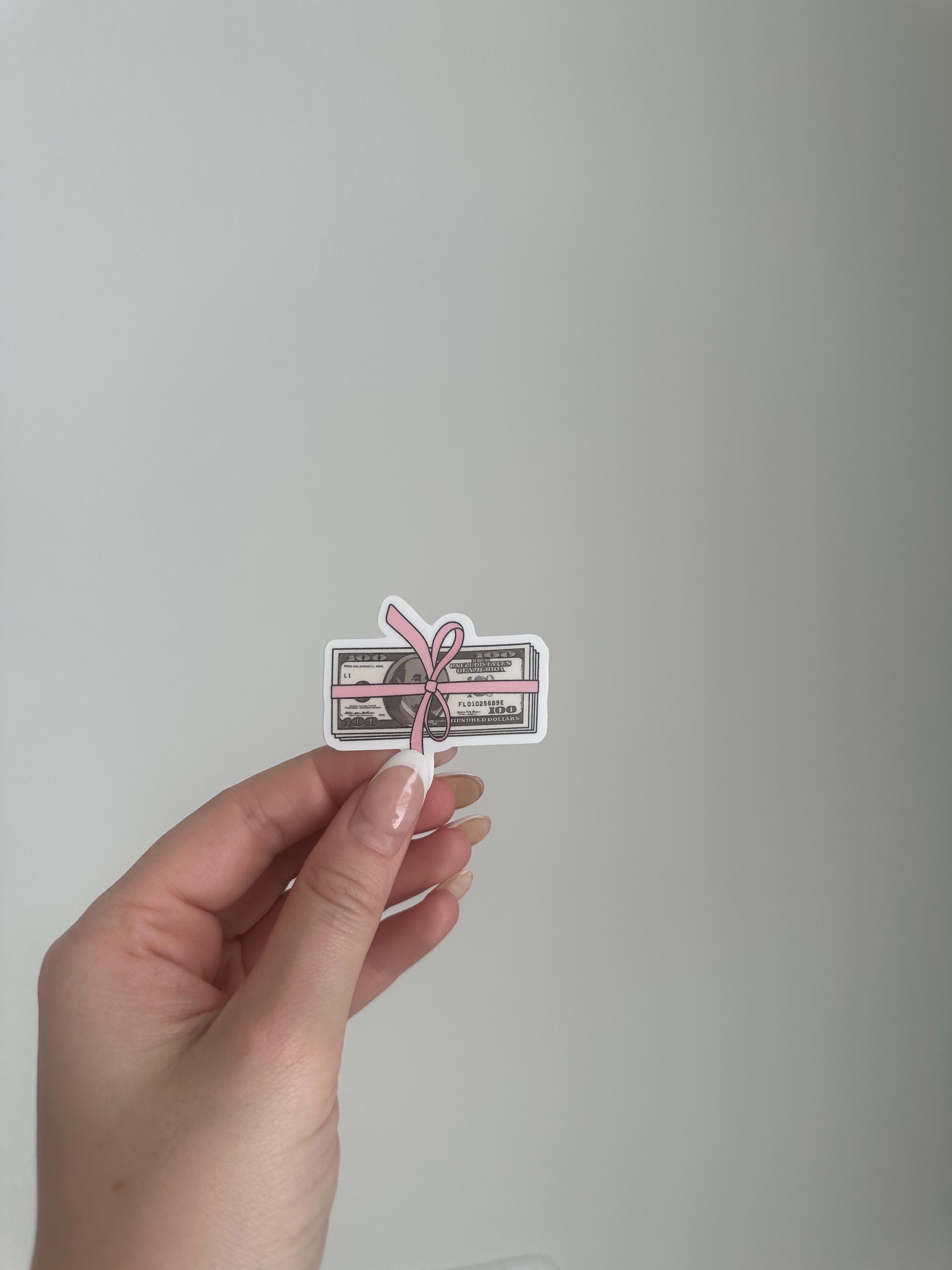 Money Stack Sticker, Funny, Cute, Meme, Personalized , Money, Pink ...