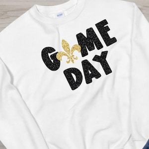 Black and Gold Football Gameday Shirt: Glitter, Matte, or Foil Tank Sweatshirt