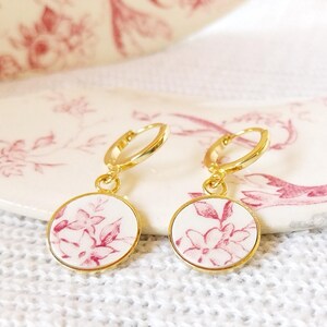 Earrings made from recycled tableware, "Elizabeth" collection