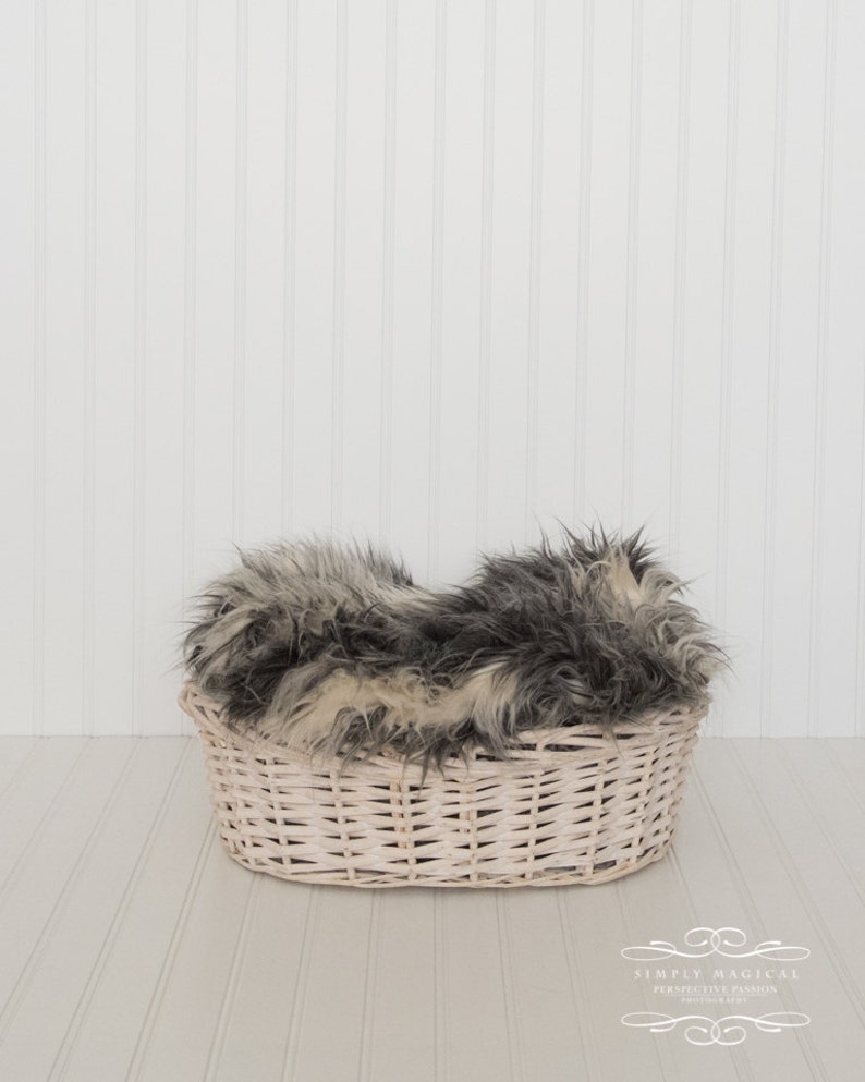 Newborn Baby Digital Photography Prop Backdrop Basket/gray Blanket Etsy