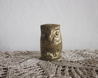 Small Brass Owl incense holder