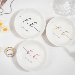 Plat personnalisé pour bagues de fiançailles, cadeau fait main pour couple, cadeaux de fiançailles, cadeau pour couples, plat pour alliances, plat porte-bagues, cadeau pour la mariée