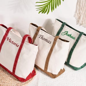 Cabas personnalisé, Cabas en toile, Sac prénom personnalisé, Cadeau de demoiselle d'honneur, Broderie-cadeau pour elle, Sacs de plage