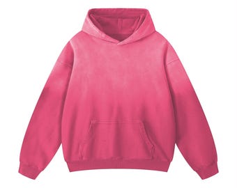 Washed Hoodie - Blank Faded Streetwear Hooded Oversized For Men, For Women