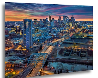 Denver City Sunrise Drone Photo, Colorado