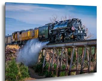 Big Boy 4014 Train On a Bridge Near Denver Colorado