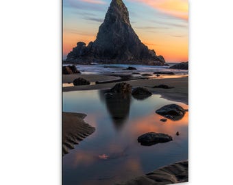 Colorful Sunset and Starfish at Port Orford Oregon