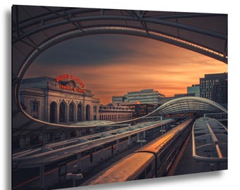 Sunset at Denver's Union Station, Colorado
