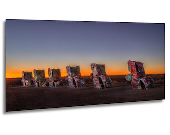 Cadillac Ranch in Amarillo Texas During Sunrise