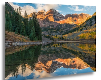 Maroon Bells Autumn Sunrise, Aspen Colorado