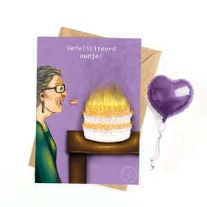 Unique birthday cards, digital drawn with own design