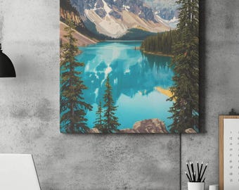 Moraine Lake Canvas Print: Banff National Park Wall Art