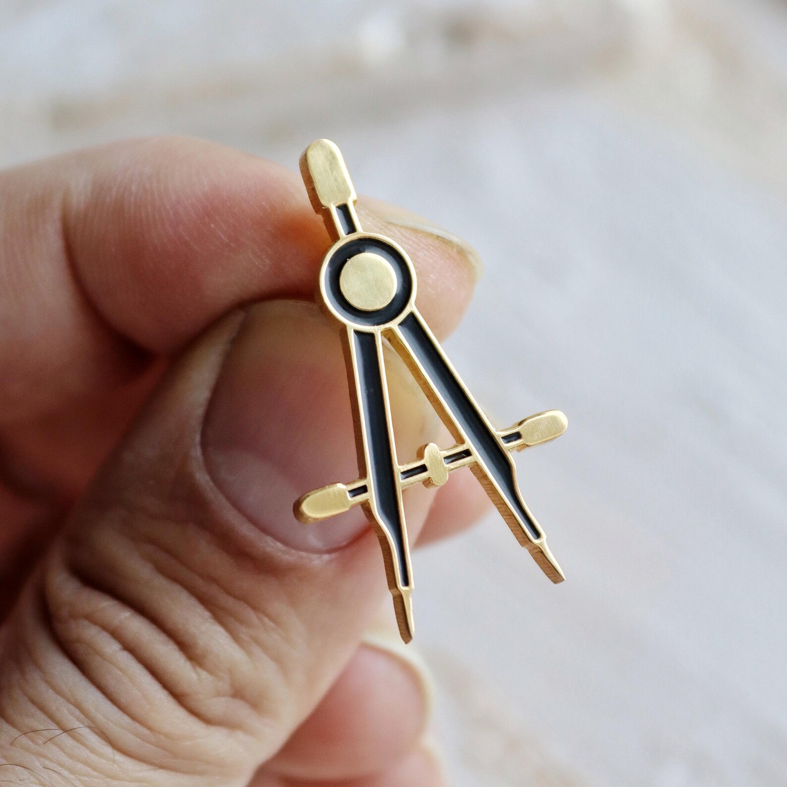 925k Silver Compass Lapel Pin | for Engineers and Architects - Etsy