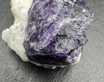 Scapolite Huge Gemmy Stone & Chrome Diopside on Feldspar Matrix ~ UV's Orange - Pakistan