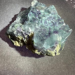 Yaogangxian 'YGX' Fluorite - Blue w/Purple Phantoms on Matrix Crystal Cluster - Natural Stone - Geological Specimen ~ China