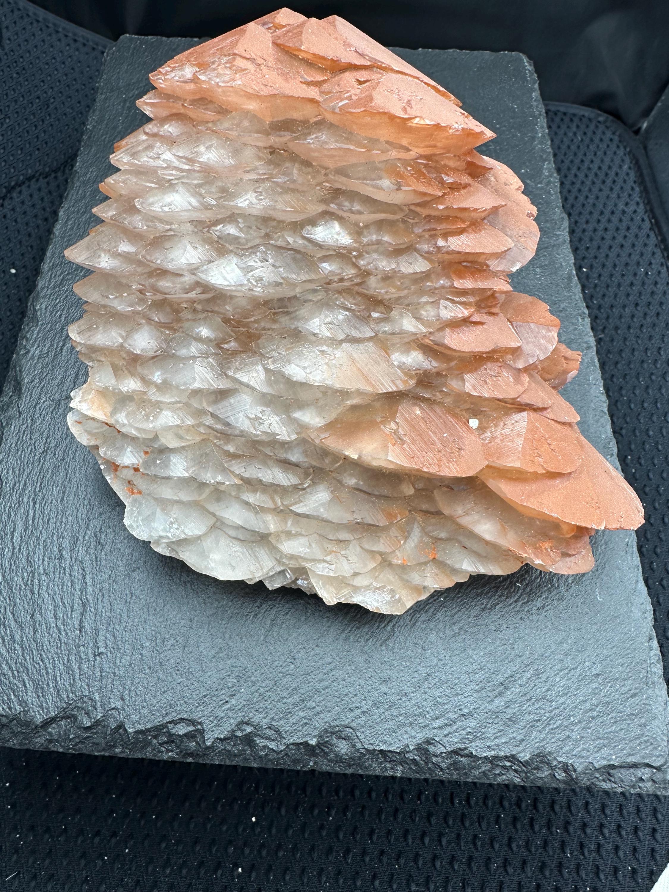 Pagoda Red Mushroom Calcite ~ Display 4.3 LBS ~ Daye Mine, Hubei, China ~ Natural Stone, Natural Formation