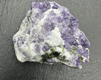 Scapolite & Chrome Diopside on Feldspar Matrix ~ UV's Orange - Pakistan