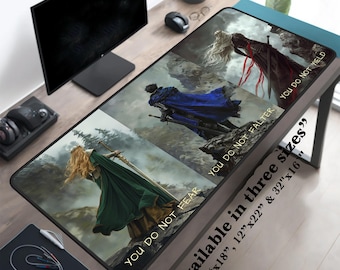 Throne of Glass Desk Mat: Aelin, Dorian & Manon Fan Art - Gaming Mouse Pad
