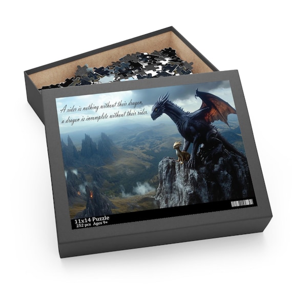 Fourth Wing Dragon Jigsaw Puzzle: Fantasy Art, Family Game (120