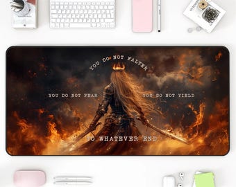 Aelin Galathynius Fireheart bureaumat: XL fantasy muismat, cadeau voor boekenliefhebbers