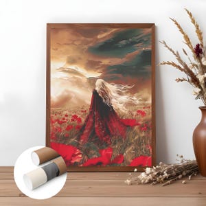 Manon Blackbeak Poster Print: Throne of Glass Fantasy Art