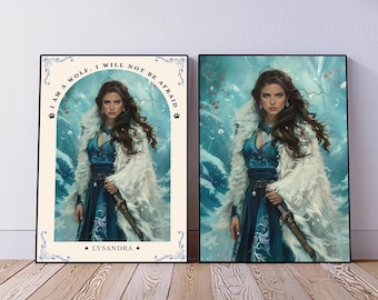 Lámina de arte fantástico de Lysandra: Decoración del Trono de Cristal (Descarga digital)