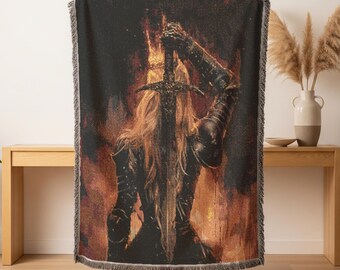 Aelin Galathynius Woven Blanket: Throne of Glass Fantasy Throw Gift