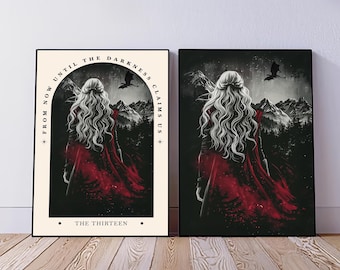 Manon Blackbeak Art Print: Throne of Glass, Fantasy Book Decor (Digital Download)