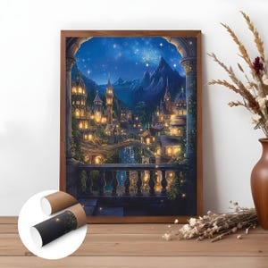 Velaris City of Starlight Print: ACOTAR Night Court Fantasy Artwork