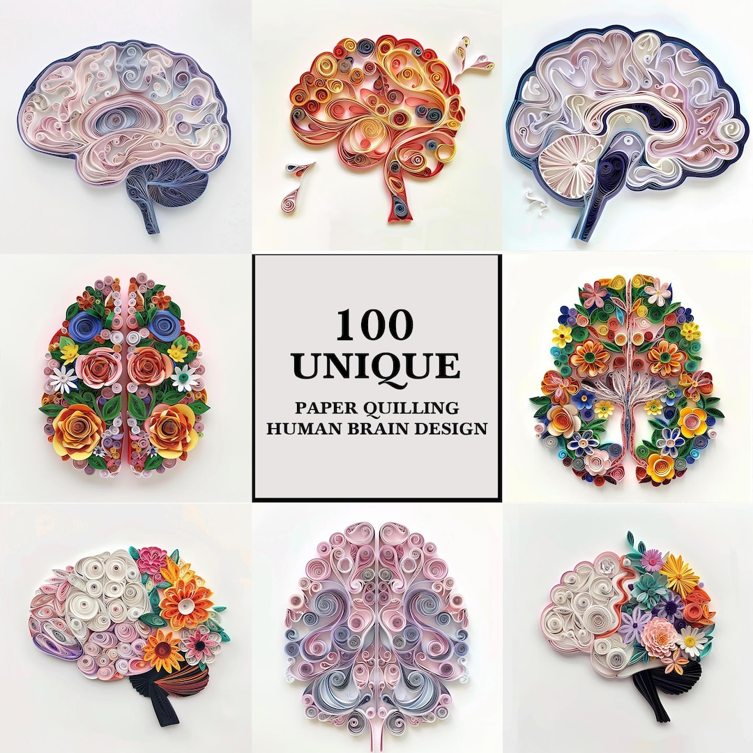 Paper Quilling Brain Clipart, Human Brain Art Images Only, Ai-generated ...