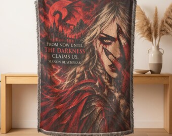 Manon Blackbeak De Dertien Geweven Deken: Throne of Glass Fantasy Plaid, Cadeau voor Boekenliefhebbers