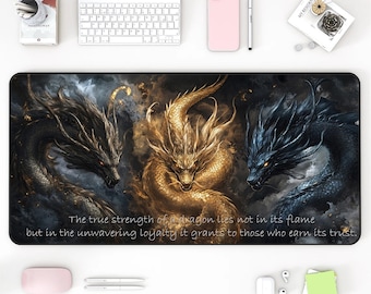 Fourth Wing Desk Mat: Booktok Dragon Design, Fantasy Book Lover Gift