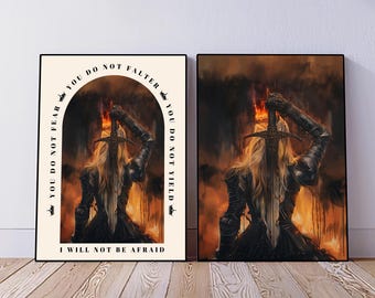 Aelin Throne of Glass Digital Wall Art, Fantasy Book Art Print, Instant Download, Throne of Glass Decor, High-Resolution Digital Artwork