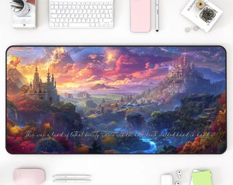 Terrasen Prythian Landscape Desk Mat: Throne of Glass Bookish Home Office