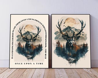 Fantasy Art Print: Throne of Glass & Fairytale Quotes (Digital Download)