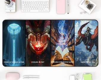 フォースウィングデスクマット：ドラゴンファンタジーマウスパッド、読者へのギフト