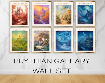 Prythian Set Digitale Download: ACOTAR Fantasy Kaart Muurdecoratie Bundel