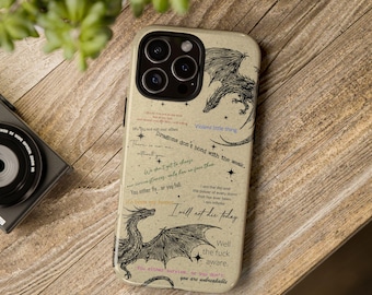 Vierte Flügel Handyhülle: Drachenreiter Fantasy Bücherwurm Geschenk für Fantasy-Buch-Liebhaber