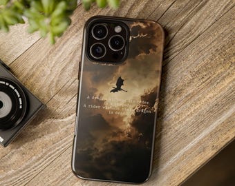 Dragon Rider-telefoonhoesje: op de vierde vleugel geïnspireerd fantasieontwerp