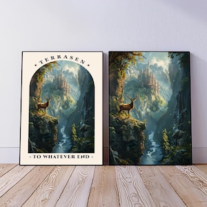Lámina Terrasen: Arte mural literario inspirado en Trono de Cristal (Descarga digital)