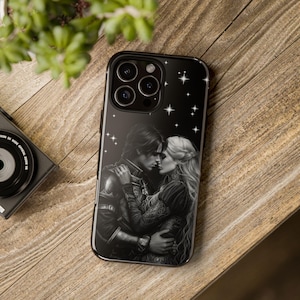 Romantyczne etui na telefon - wytrzymałe etui dla miłośników fantasy, prezent urodzinowy, wyjątkowy prezent dla niej, akcesoria do telefonu, prezent dla pary