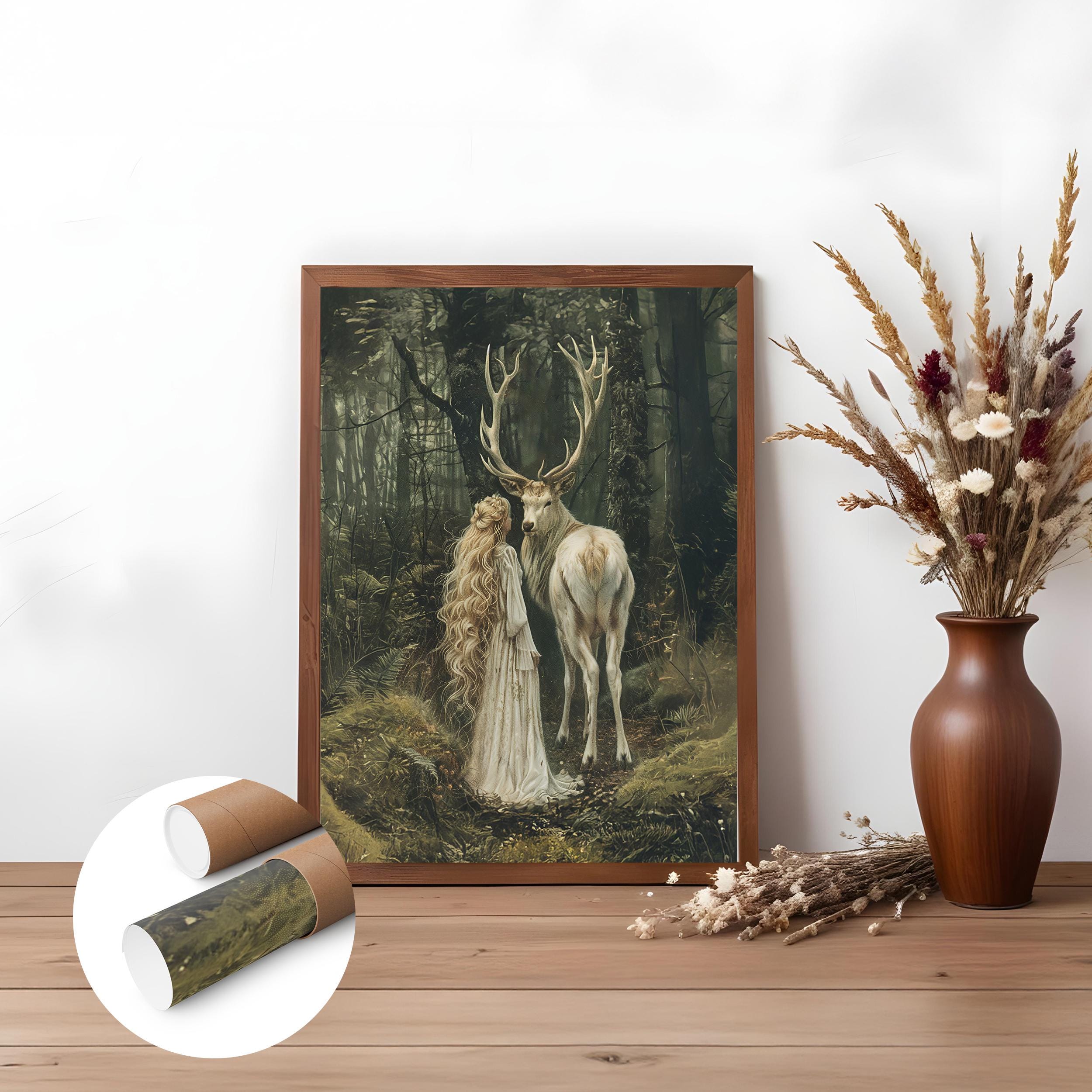 Aelin & White Stag Print: Sarah J Maas Book Art, Literary Home