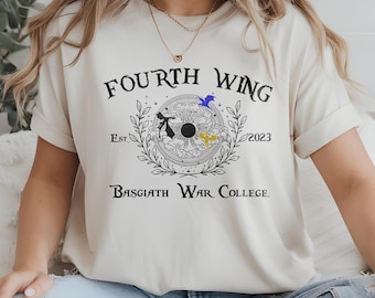 Fourth Wing Inspired T Shirt: Dragon Fantasy Bookish Reader Gift
