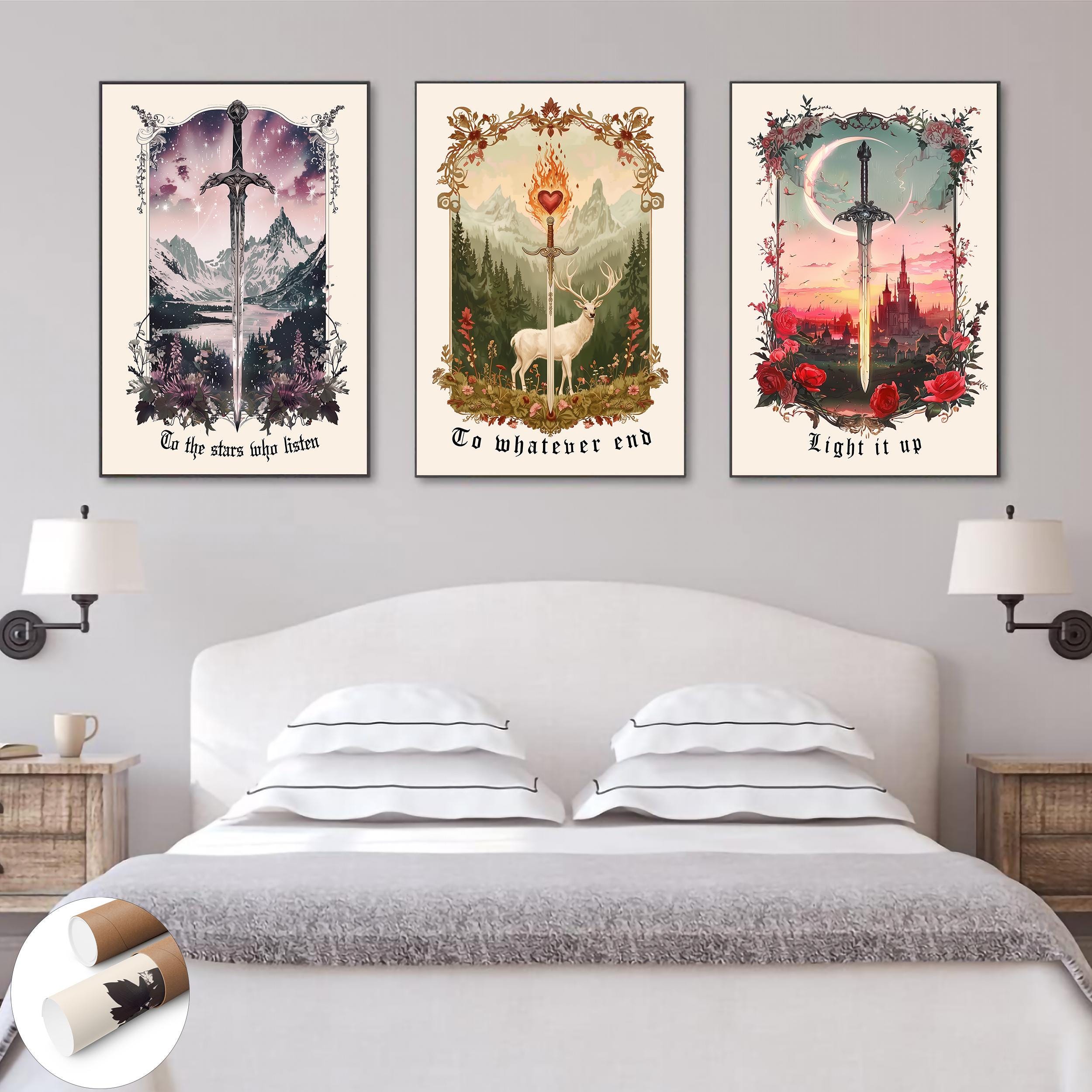 アートポスターセット ガラスの玉座ポスターセット：ブック風ファンタジーウォールアート