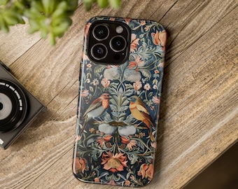 William Morris Style Phone Case: Vintage Floral Pattern Cover, Nature Lover Gift